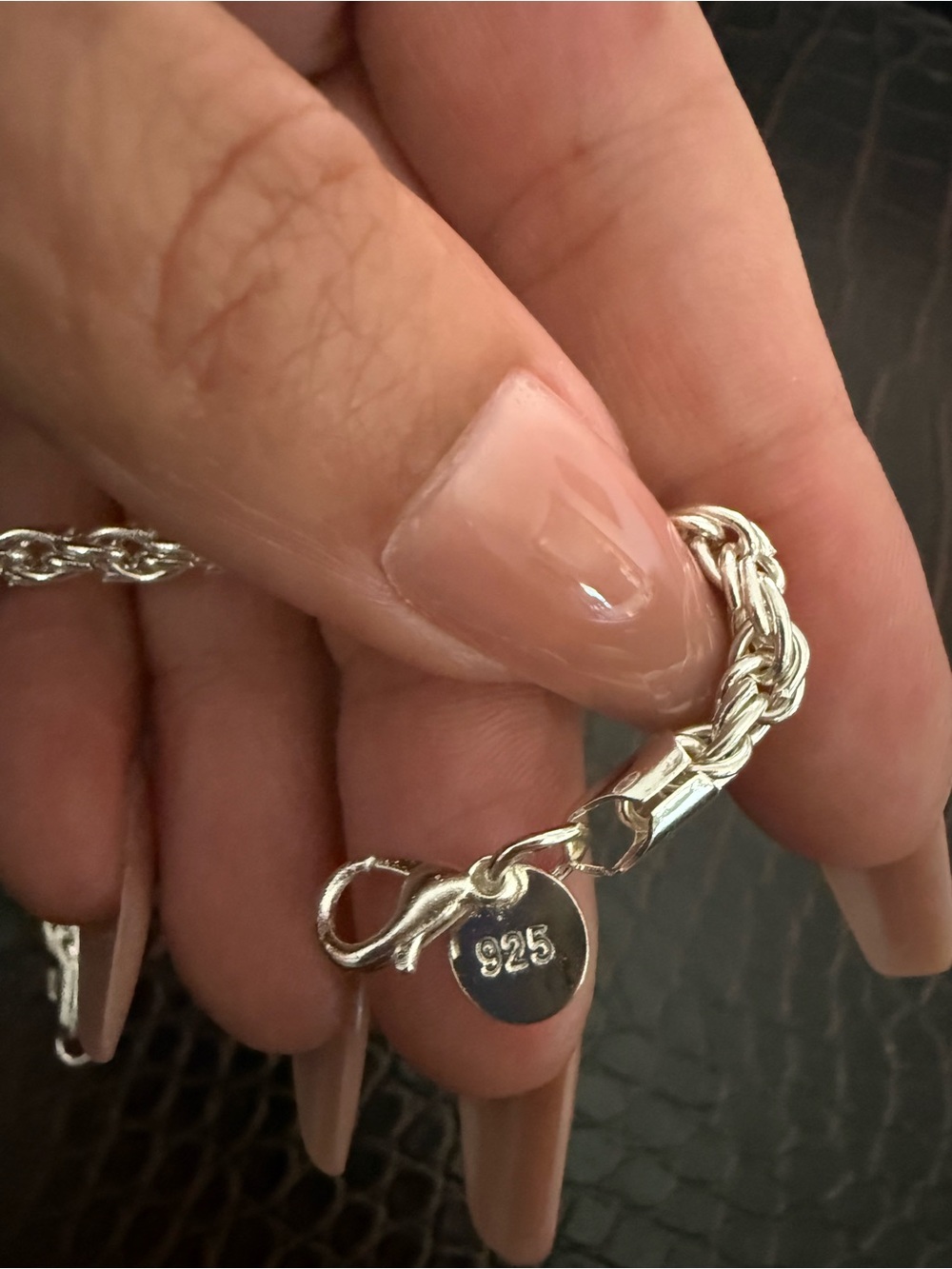 NEW Sterling Silver Rope Chain Bracelet - Picture 3 of 5